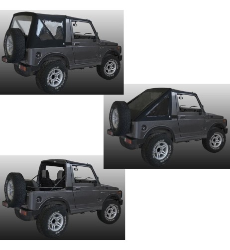 Copertura capote Soft 3Top Suzuki Samurai SJ e Santana nero
