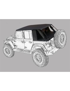 Copertura Cargo Jeep Wrangler Ultimate JL dal 2018 4 porte nero