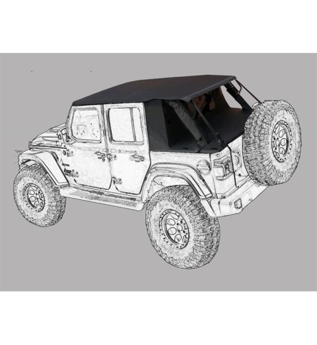 Copertura Cargo Jeep Wrangler Ultimate JL dal 2018 4 porte nero