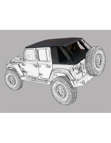 Copertura Cargo Jeep Wrangler Ultimate JL dal 2018 4 porte nero