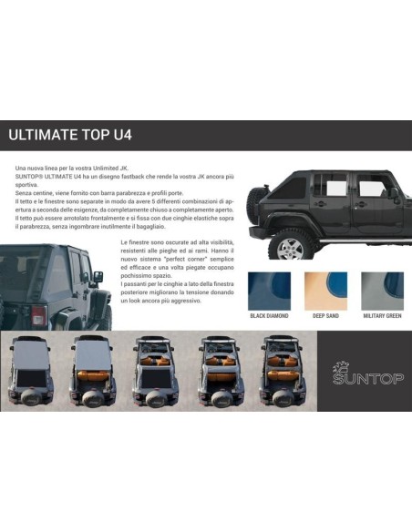 Copertura Soft Top Jeep Wrangler JK 4 porte nero