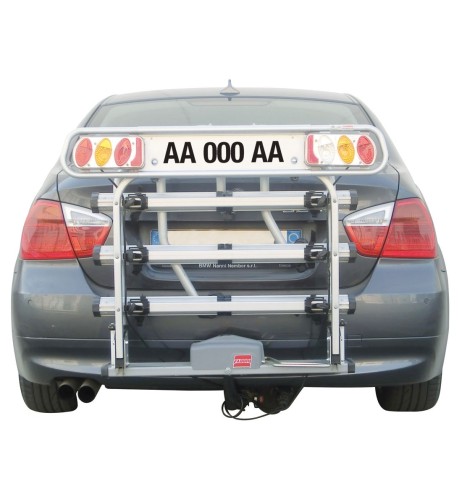 Carrello portabici per gancio traino universale omologato 3 biciclette