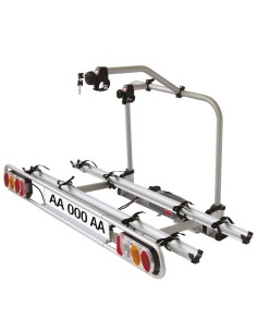 Portabici 2 bici posteriore in alluminio da gancio traino per bici elettric