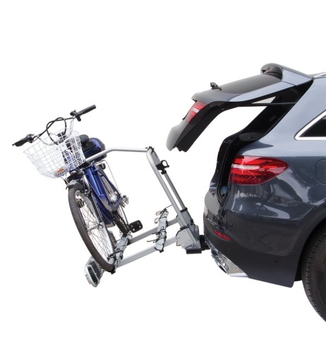 Portabici 2 bici posteriore in alluminio da gancio traino per bici elettric