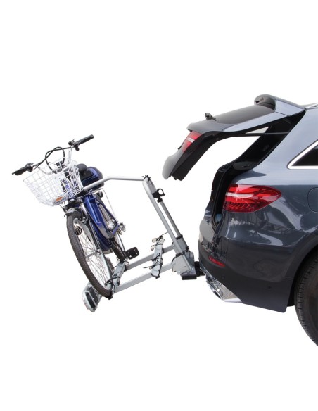 Portabici 2 bici posteriore in alluminio da gancio traino per bici elettric