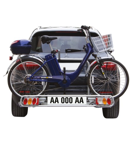 Portabici 2 bici posteriore in alluminio da gancio traino per bici elettric