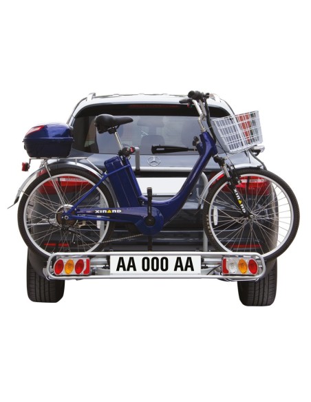 Portabici 2 bici posteriore in alluminio da gancio traino per bici elettric