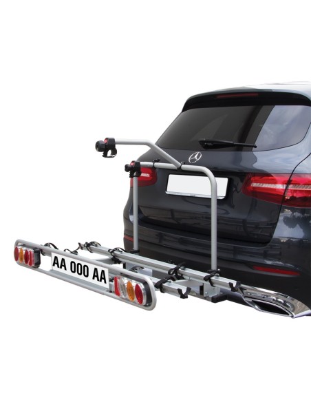 Portabici 2 bici posteriore in alluminio da gancio traino per bici elettric