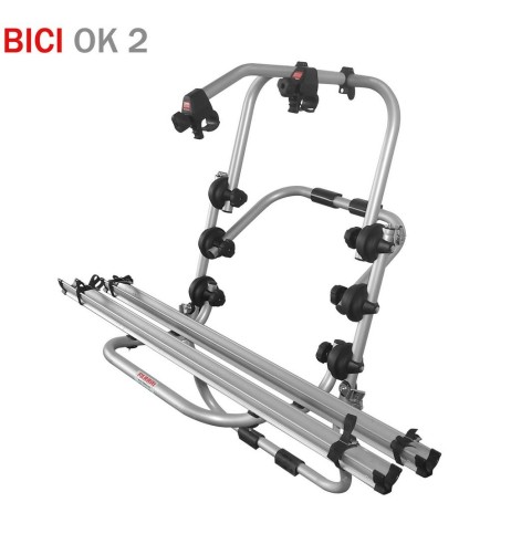 Portabici 2 bici posteriore in alluminio da portellone BICI OK 2
