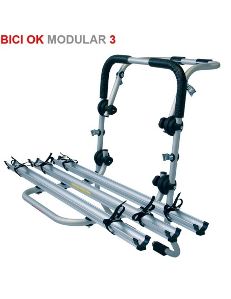 Portabici 3 bici posteriore in alluminio anodizzato da portellone MODULAR