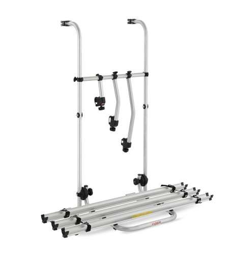 Portabici 3 bici posteriore in alluminio base lungo per camper