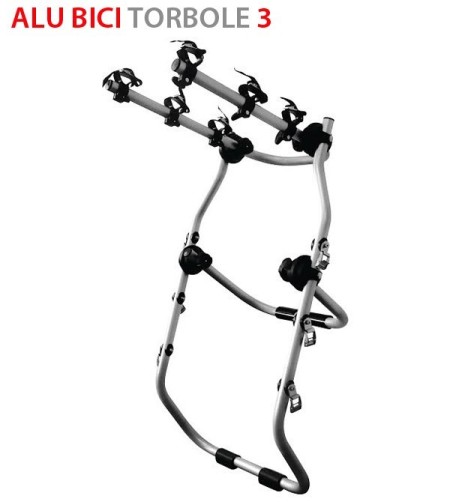 Portabici 3 bici posteriore in alluminio da portellone ALU TORBOLE 3