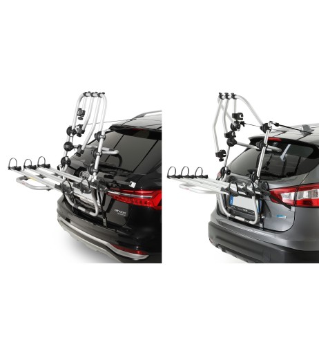 Portabici 3 bici posteriore in alluminio da portellone per MTB