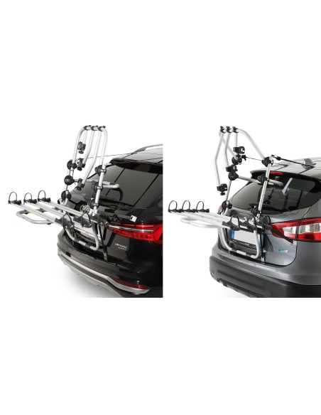 Portabici 3 bici posteriore in alluminio da portellone per MTB