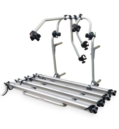 Portabici 4 bici posteriore compatto in alluminio per camper