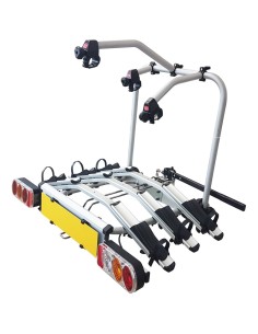 Portabici fast 3 bici posteriore in alluminio gancio traino con canalina MT