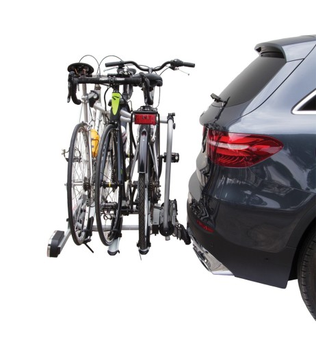 Portabici fast 3 bici posteriore in alluminio gancio traino con canalina MT