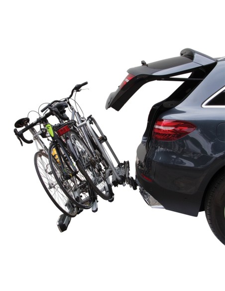 Portabici fast 3 bici posteriore in alluminio gancio traino con canalina MT