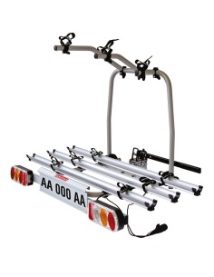 Portabici fast 3 bici posteriore in alluminio per gancio traino Easy bike