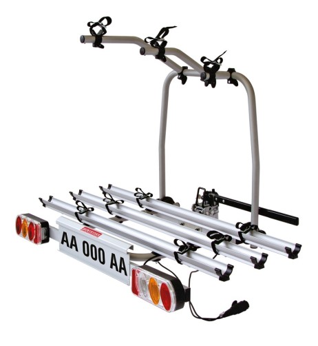 Portabici fast 3 bici posteriore in alluminio per gancio traino Easy bike