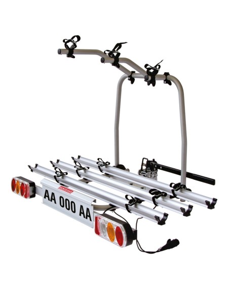 Portabici fast 3 bici posteriore in alluminio per gancio traino Easy bike