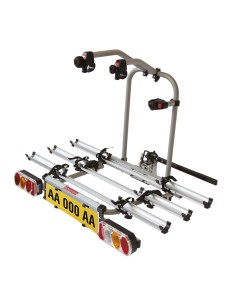 Portabici fast 3 bici posteriore in alluminio per gancio traino Free bike