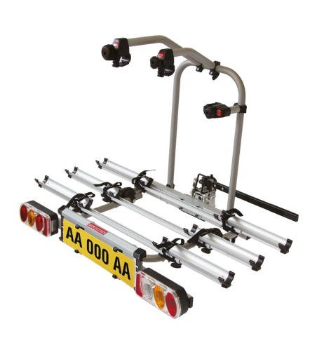 Portabici fast 3 bici posteriore in alluminio per gancio traino Free bike