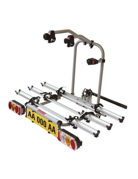 Portabici fast 3 bici posteriore in alluminio per gancio traino Free bike