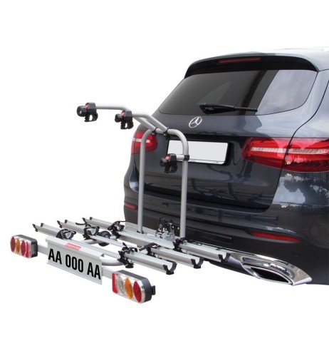 Portabici fast 3 bici posteriore in alluminio per gancio traino Free bike