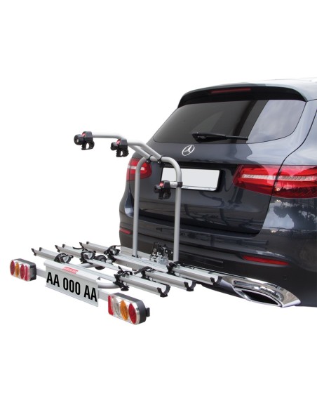 Portabici fast 3 bici posteriore in alluminio per gancio traino Free bike