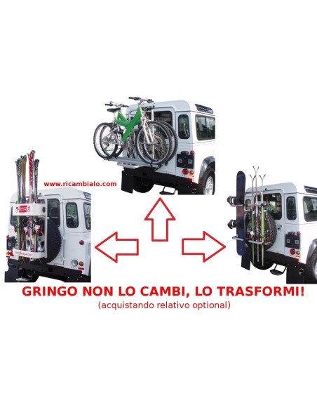 Portasci per fuoristrada e jeep, universale, fissaggio a ruota di scorta 6950258