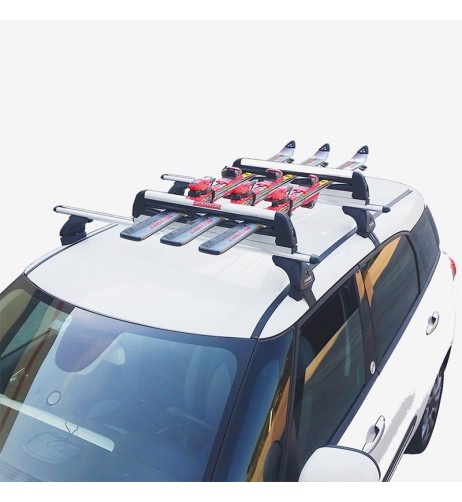 Portasci snowboard alluminio 4 paia sci o 2 snow Aluski Board scorrevol