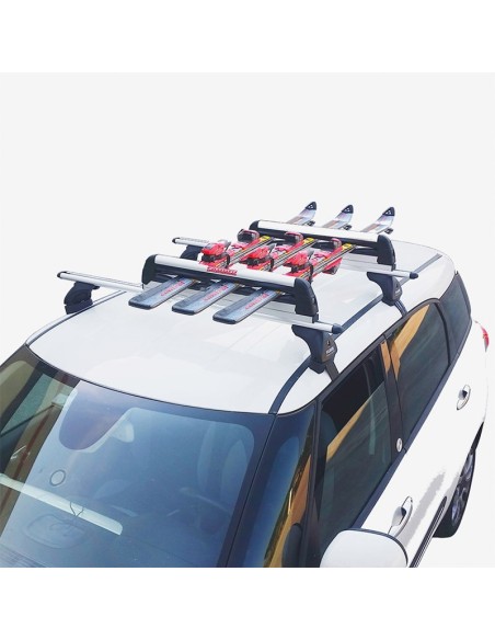 Portasci snowboard alluminio 4 paia sci o 2 snow Aluski Board scorrevol