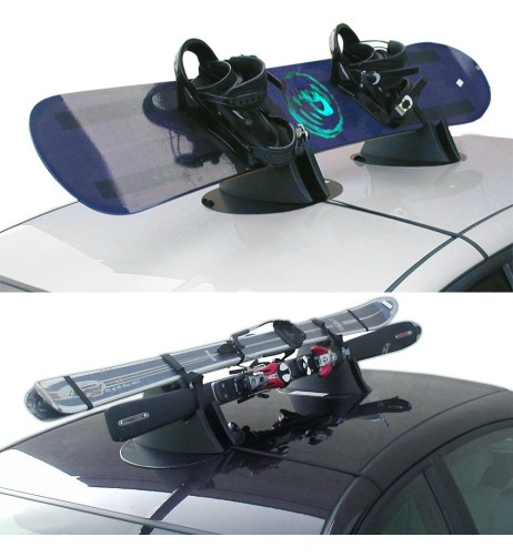 Portasci snowboard magnetico universale 2 sci o 2 snow senza chiave