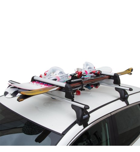 Portasci snowboard per barre Aluski Board new 4 paia sci o 2 snow