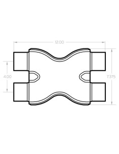 Raccordo per silenziatore Magnaflow Tru X Pipe 2 25 10790 2