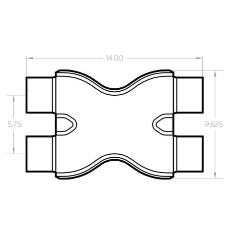 Raccordo per silenziatore Magnaflow Tru X Pipe 3 10792