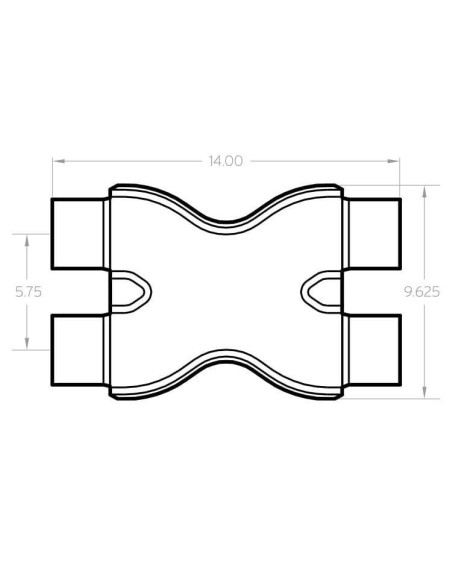 Raccordo per silenziatore Magnaflow Tru X Pipe 3 10792