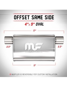 Silenziatore universale Magnaflow 4x9 x17 uscite 2 5 2 5 Offset