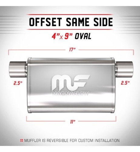 Silenziatore universale Magnaflow 4x9 x17 uscite 2 5 2 5 Offset