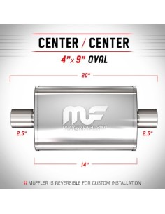 Silenziatore universale Magnaflow 4x9 x20 uscite 2 5 2 5 Center