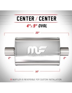 Silenziatore universale Magnaflow 4x9 x20 uscite 2 2 Center