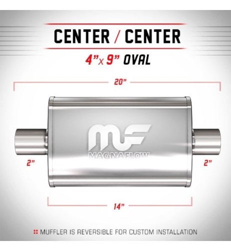 Silenziatore universale Magnaflow 4x9 x20 uscite 2 2 Center