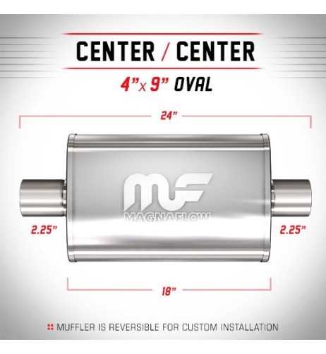 Silenziatore universale Magnaflow 4x9 x24 uscite 2 25 2 25 Center