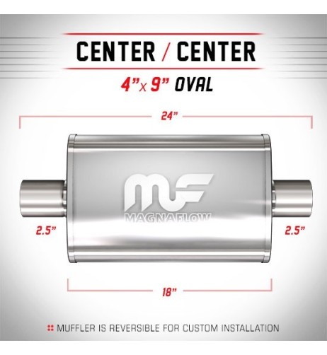 Silenziatore universale Magnaflow 4x9 x24 uscite 2 5 2 5 Center
