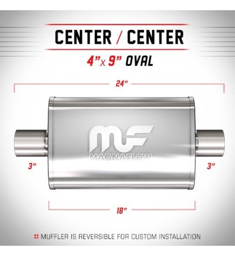 Silenziatore universale Magnaflow 4x9 x24 uscite 3 3 Center