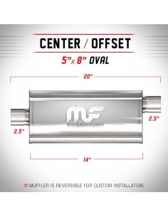 Silenziatore universale Magnaflow 5x8 x20 uscite 2 5 2 5 Offset