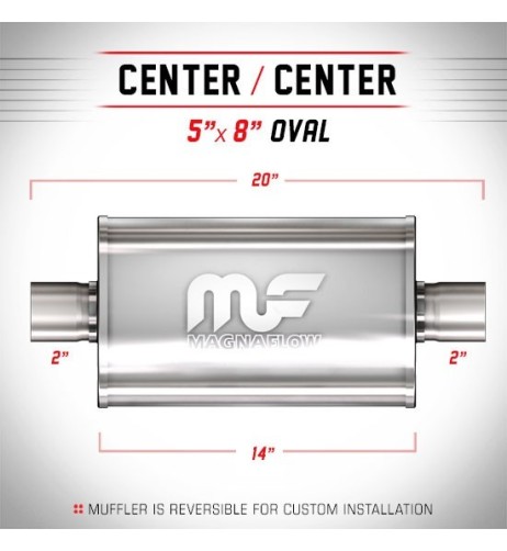 Silenziatore universale Magnaflow 5x8 x20 uscite 2 2 Center