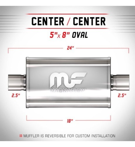 Silenziatore universale Magnaflow 5x8 x24 uscite 2 5 2 5 Center