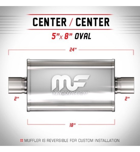 Silenziatore universale Magnaflow 5x8 x24 uscite 2 2 Center